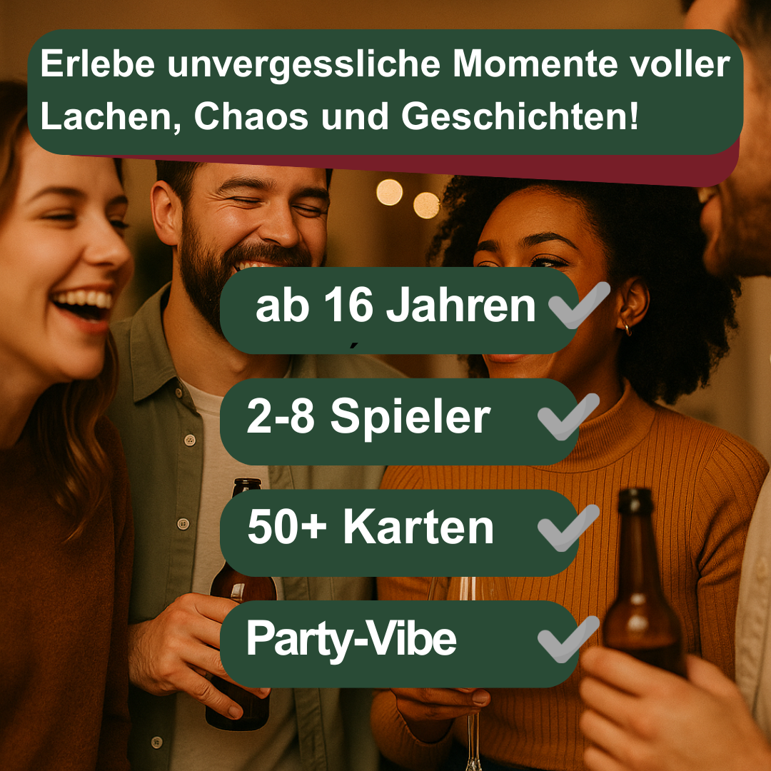 bestes trinkspiel als angsthase alternative
trinkspiel für studenten partyabend
trinkspiel kartenspiel für erwachsene ab 18
lustiges trinkspiel für große gruppen
neues partyspiel besser als klattschen