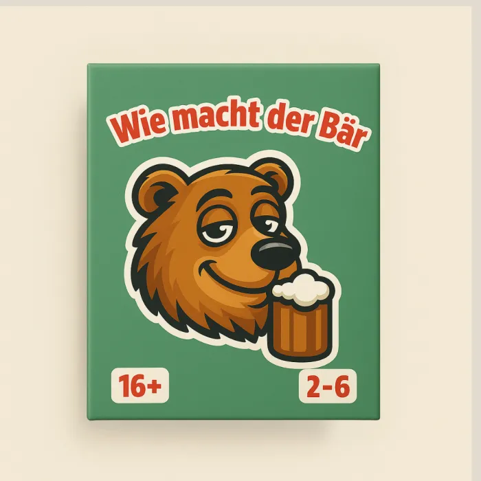 Wie macht der Bär – Trinkspiel Kartenspiel für Erwachsene ab 16. Partyspiel mit Mutproben, Wahrheiten und Challenges. Angsthase Alternative, Drinkopoly Alternative, Saufspiel für Studenten und WG-Partys.