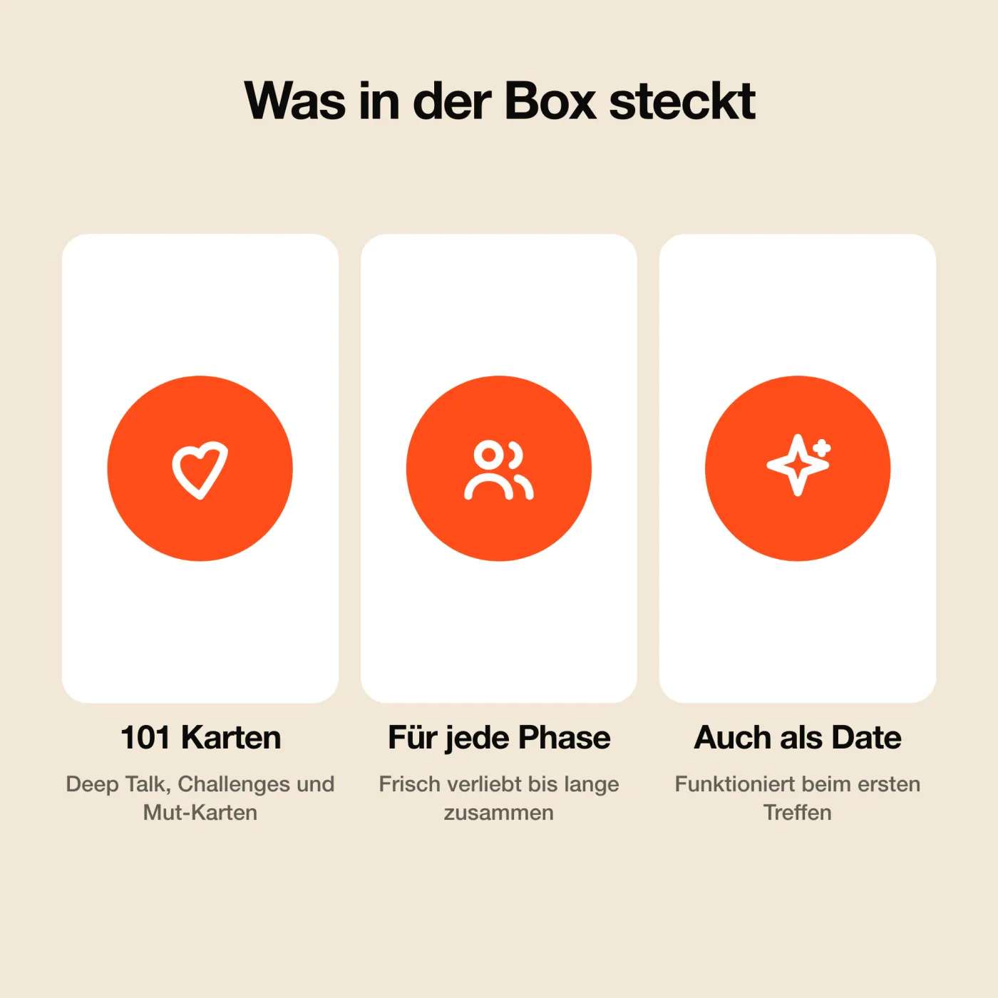 ask it! – Was in der Box steckt. Couple Game mit 101 Karten.