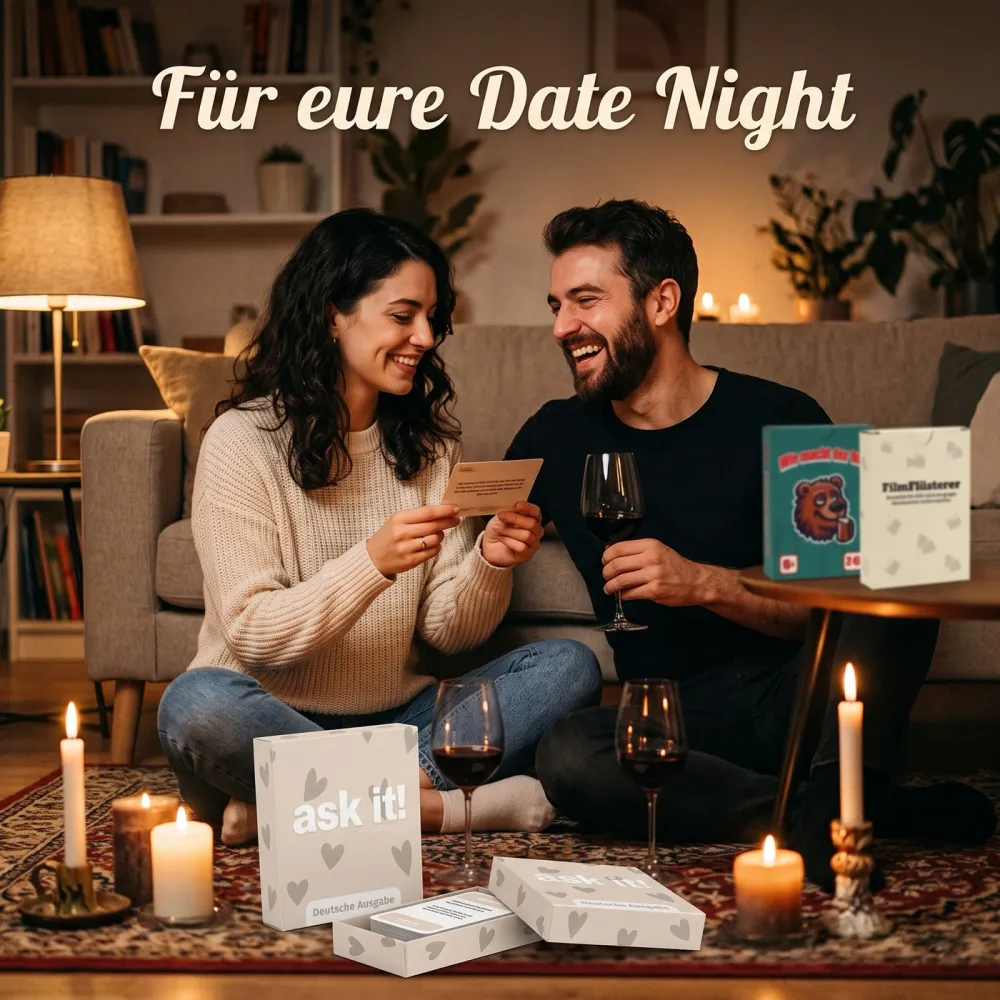 Cardsnight Komplett-Bundle – Für eure Date Night: ask it! Couple Game bei Kerzenschein.
